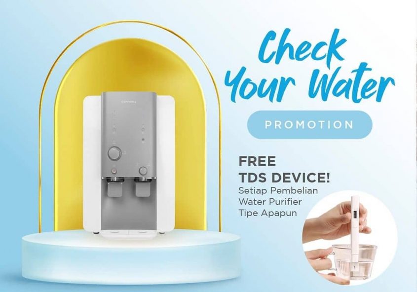Beli Water Purifier Coway dapat alat TDS! Kamu bisa cek sendiri kualitas air minum kamu yang dihasil...
