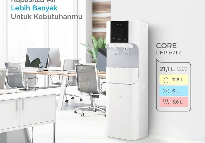 Core Water Purifier dirancang untuk memenuhi kebutuhan air minum dalam jumlah banyak dengan waktu ya...