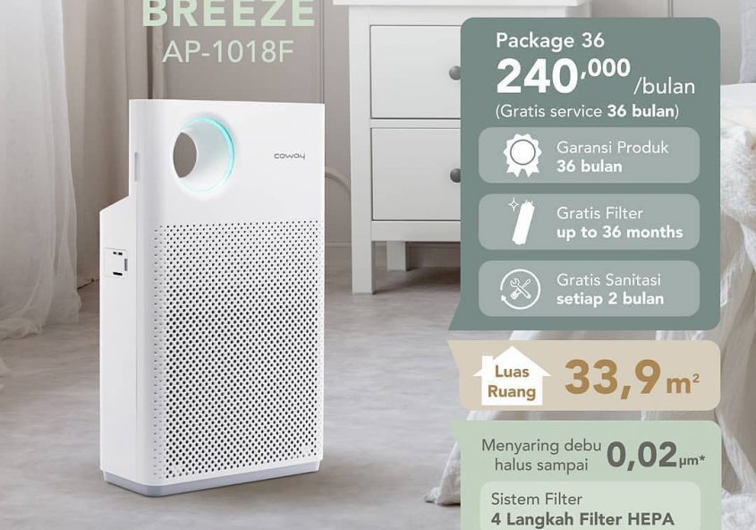 Kualitas udara yang kamu hirup menentukan kualitas hidupmu. BREEZE Air Purifier dengan design yang r...