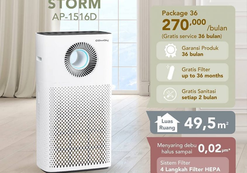 STORM Air Purifier hadirkan kenyamanan dengan cepat dan praktis. Teknologi 4 langkah HEPA Filter yan...