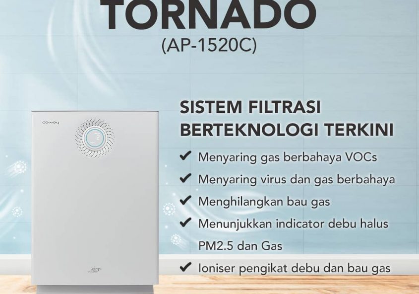Hai, Coway People!

Dengan teknologi canggih dan desain futuristik,
Tornado juga memiliki sistem fil...