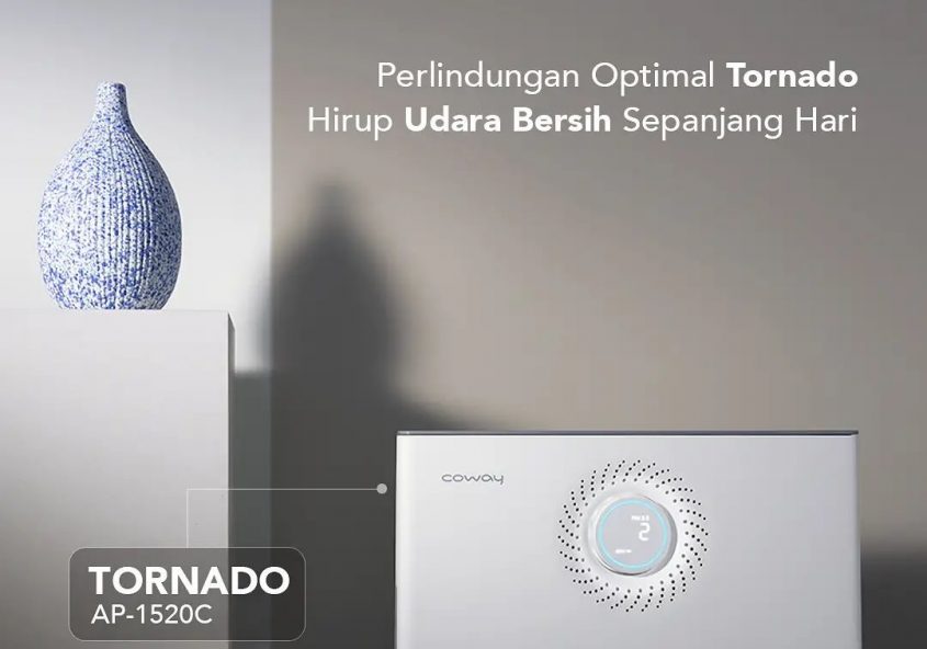 Perlindungan optimal Tornado. Membersihkan udara dari partikel PM2,5 dan gas berbahaya dengan teknol...