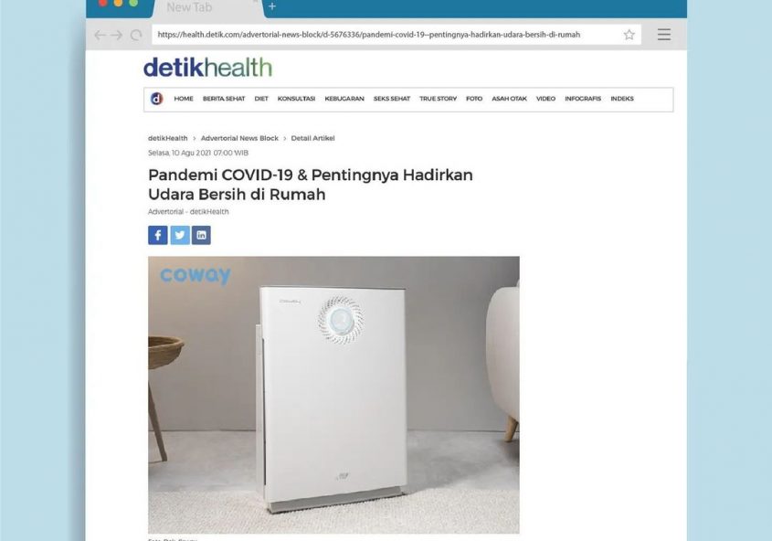 Yuk hadirkan udara bersih dalam ruangan di tengah pandemi Covid-19! Optimalkan dengan Air Purifier d...