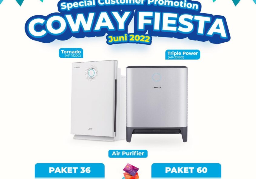 Coway Special Promo Diperpanjang~
COWAY FIESTA!

Beli Air Purifier ataupun Water Purifier dari Coway...