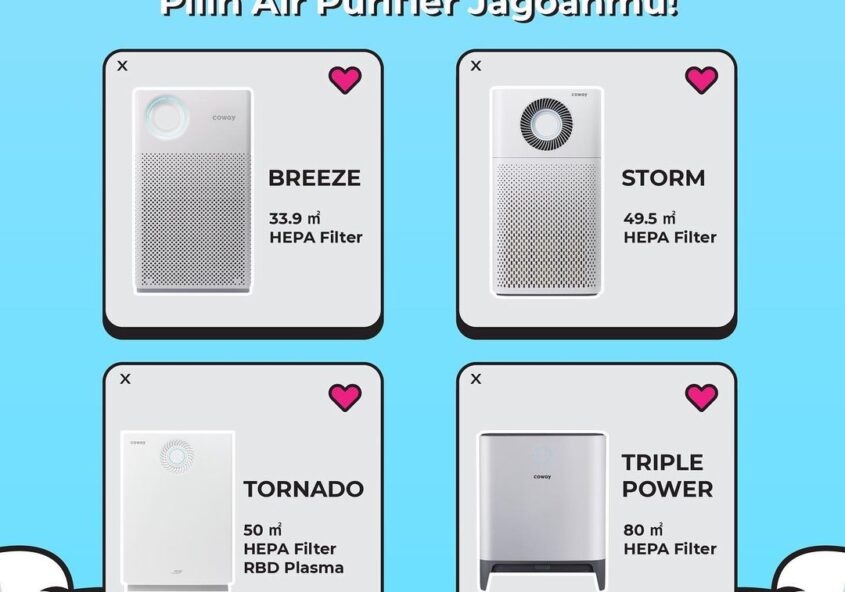 Hai, Coway People!

Coway Air Purifier dilengkapi dengan teknologi HEPA Filter yang mampu menyaring ...