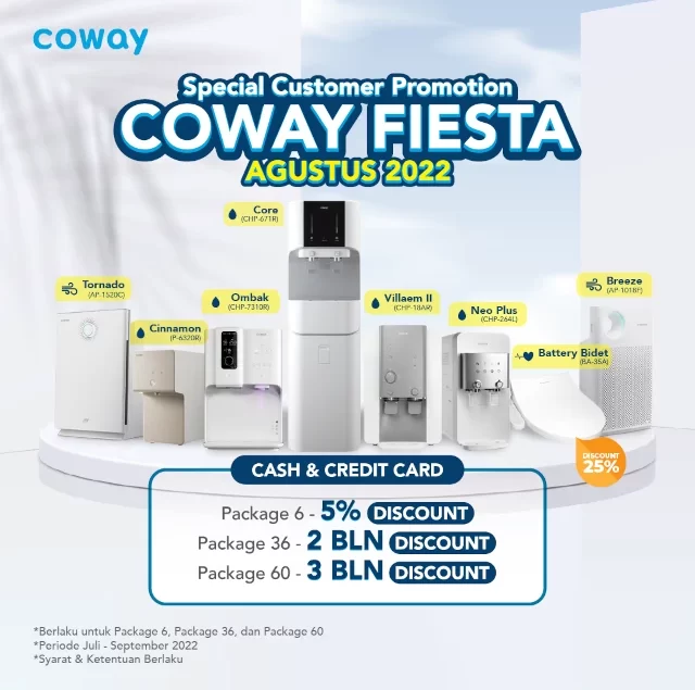 Promo Coway Fiesta Agustus 2022
