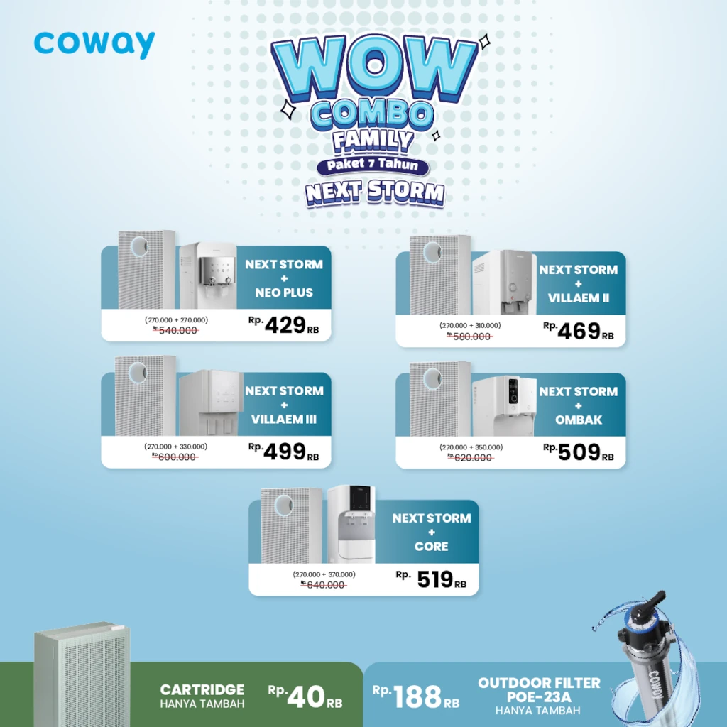 Next Storm WOW Combo Family Next Storm Februari 2026 - Coway Jakarta