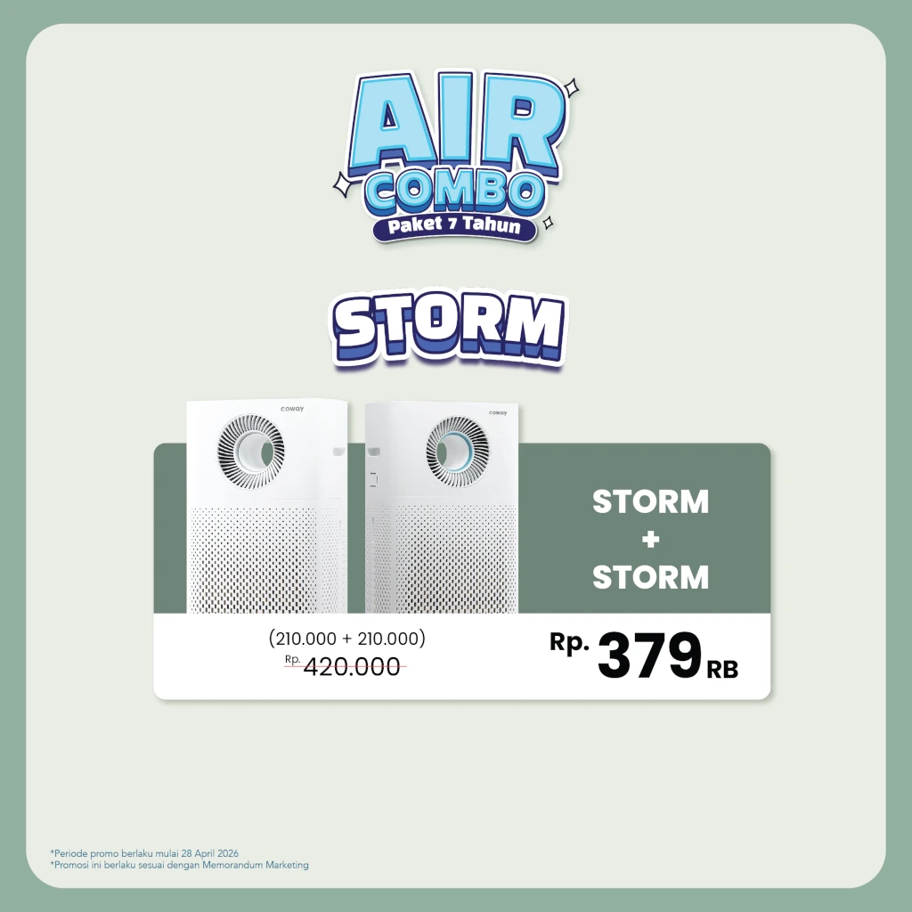 Air Combo Storm Mei 2026 - Coway Jakarta