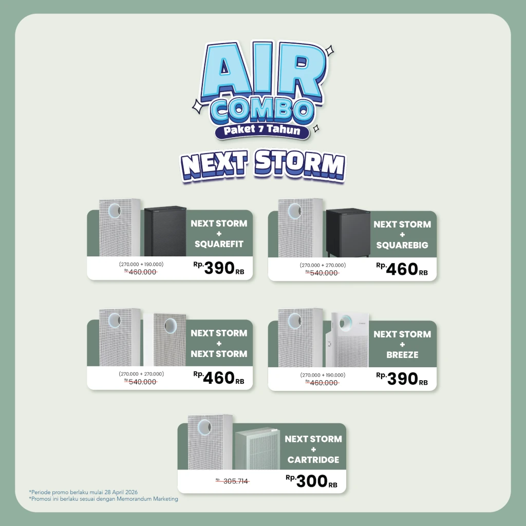 Air Combo Next Storm Mei 2026 - Coway Jakarta