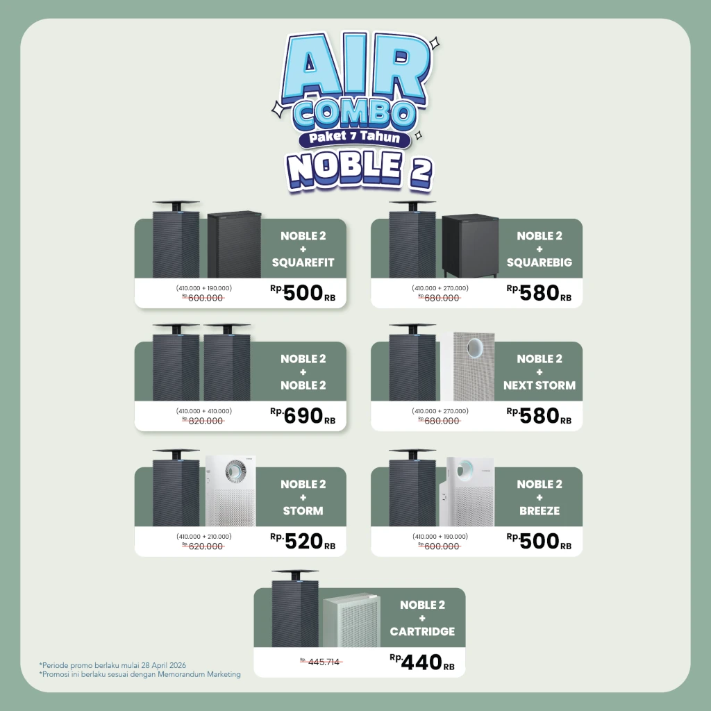 Air Combo Noble 2 Mei 2026 - Coway Jakarta