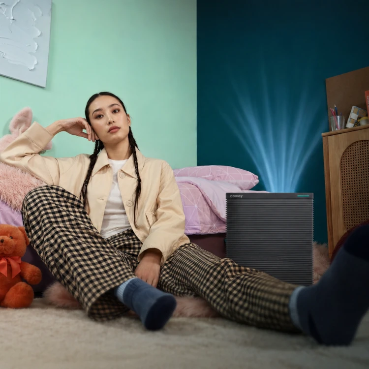 Coway Jakarta - Squarefit with a girl in a bed room