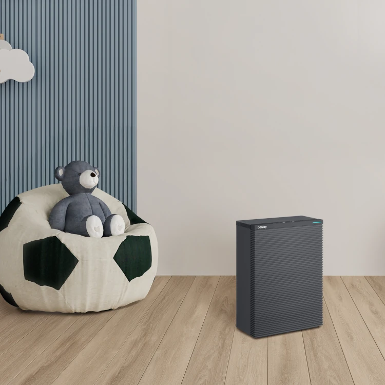 Coway Jakarta - Squarefit with teddy bear on a chair